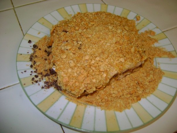What are those, you ask? GRAHAM CRACKER CRUMBS!