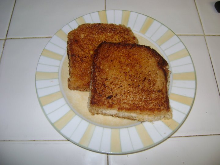 Two grilled cheese sandwiches